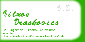 vilmos draskovics business card